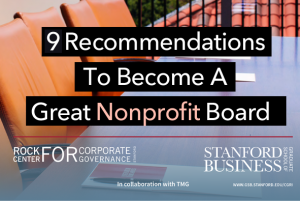 9 recommendations to become a great nonprofit-board