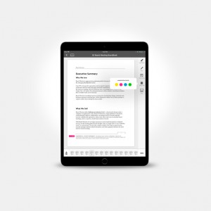 Select colors to annoatate in Board Management Software App