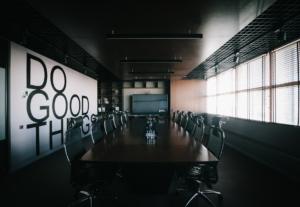 board meeting room and board meeting table